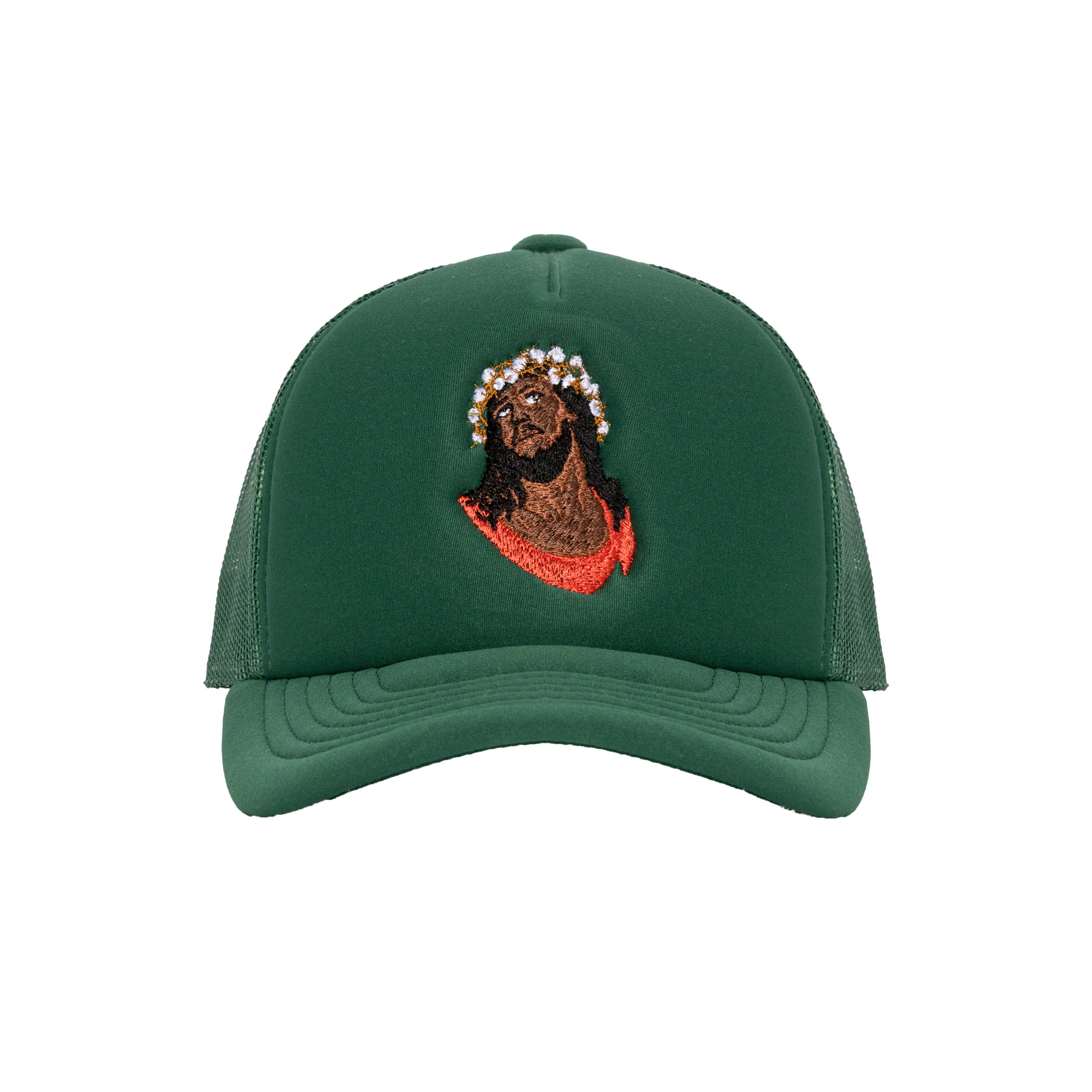Crown Made of Cotton Green Trucker Hat