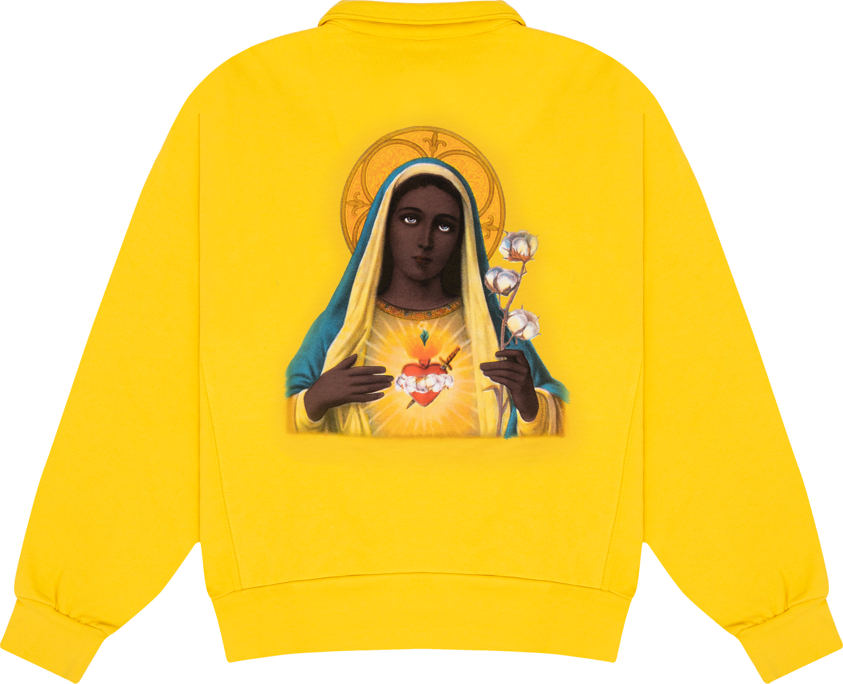 Black Madonna Half Zip Yellow